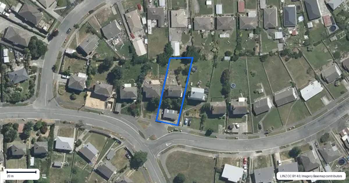 Property context map for 77 Andrew Street, Marchwiel, Timaru
