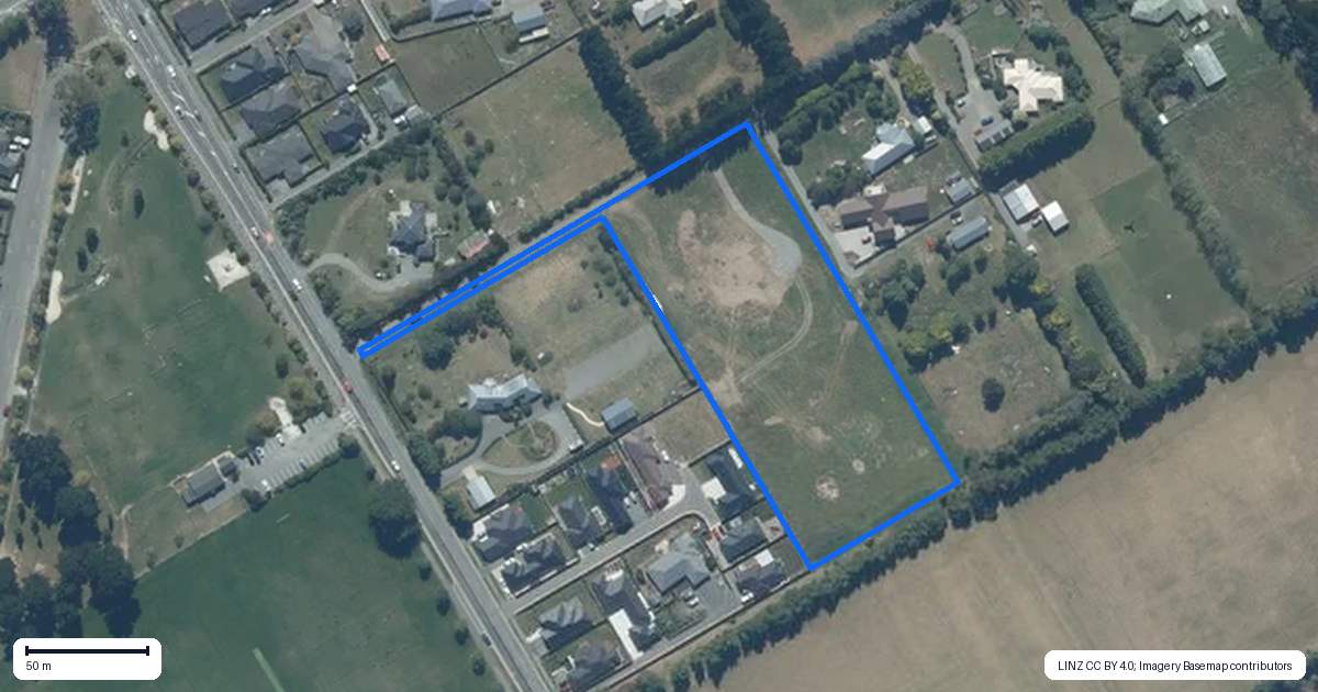 Property context map for 1 Nirvana Crescent, Rolleston