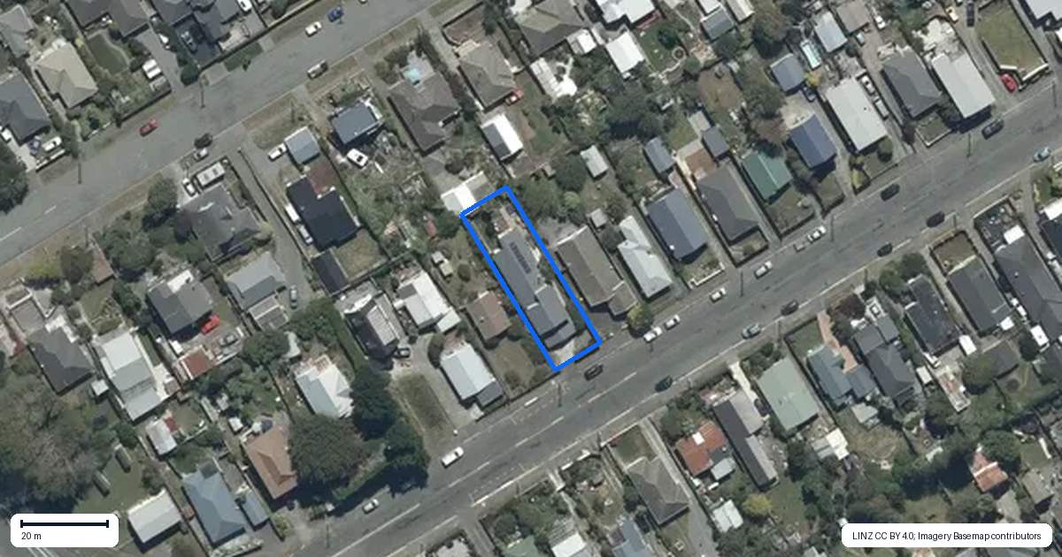 Property context map for 56 Effingham Street, North New Brighton, Christchurch