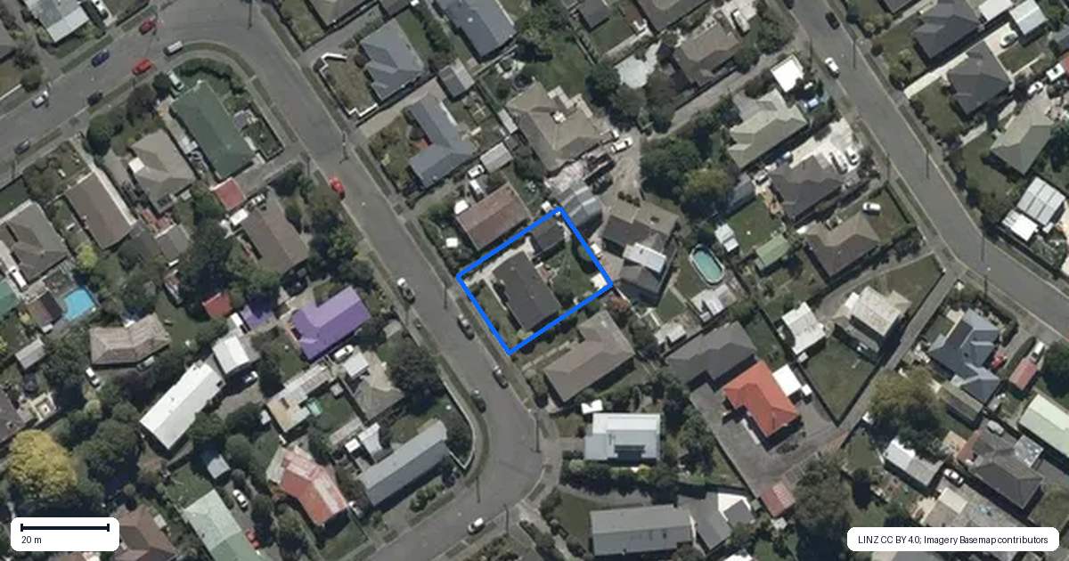 Property context map for 29 Erin Crescent, Mairehau, Christchurch