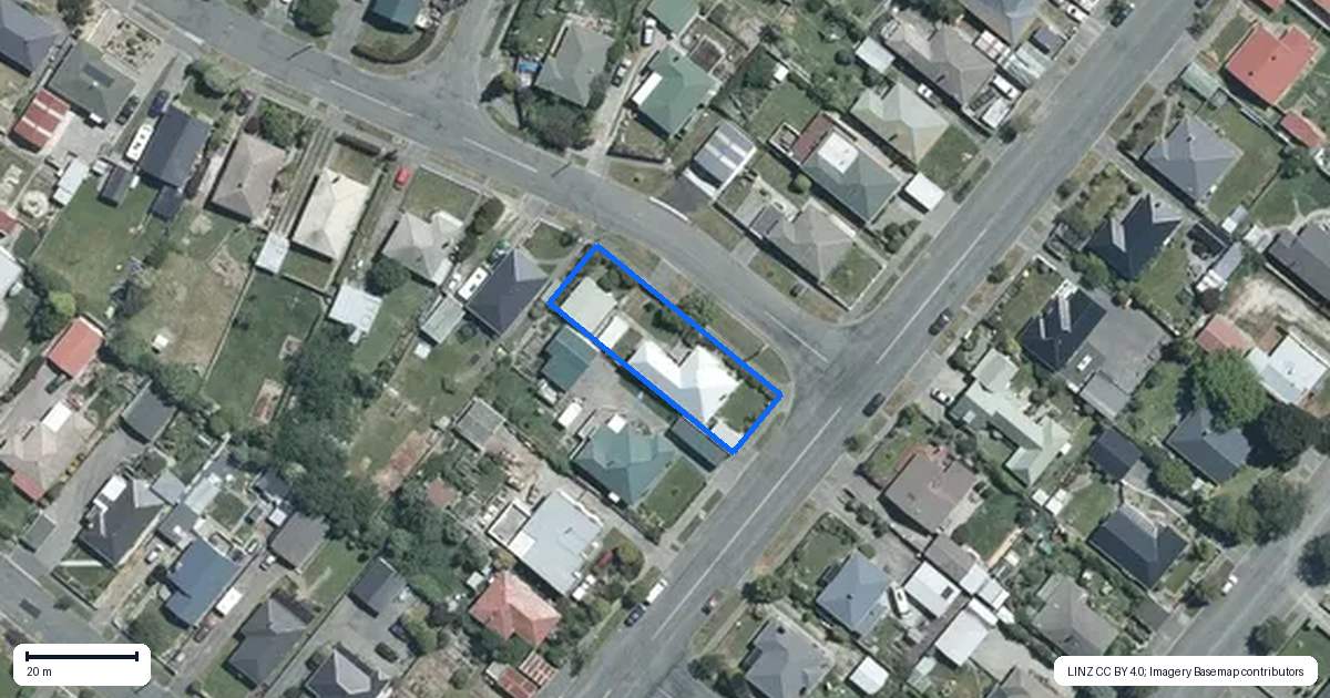 Property context map for 39 St George Street, Watlington, Timaru