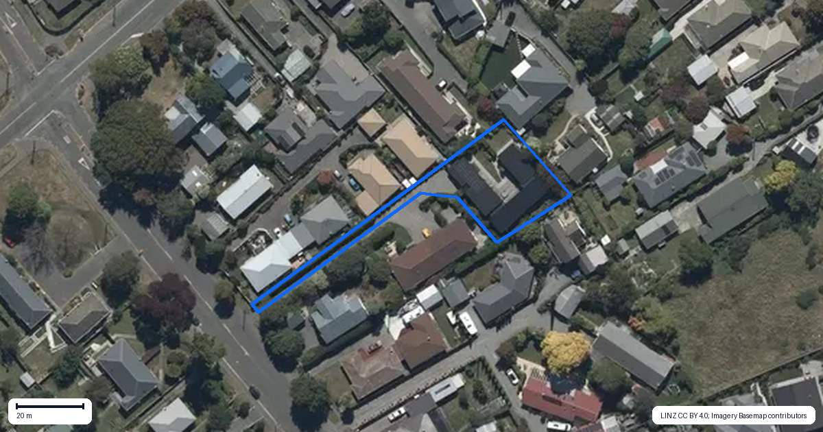 Property context map for 40B Brookside Terrace, Bryndwr, Christchurch