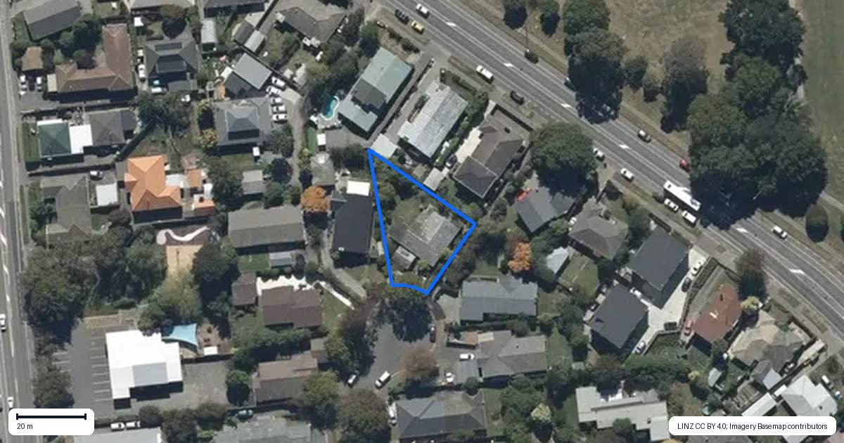 Property context map for 20 Ashfield Place, Ilam, Christchurch