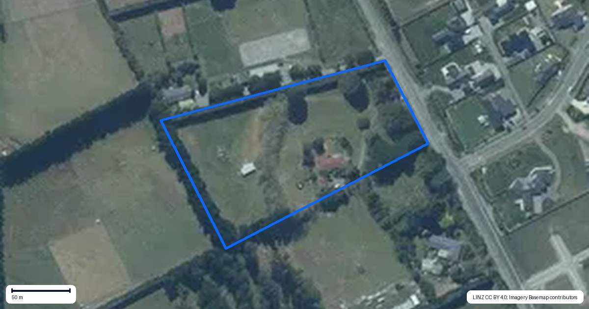 Property context map for 633 Weedons Ross Road, West Melton