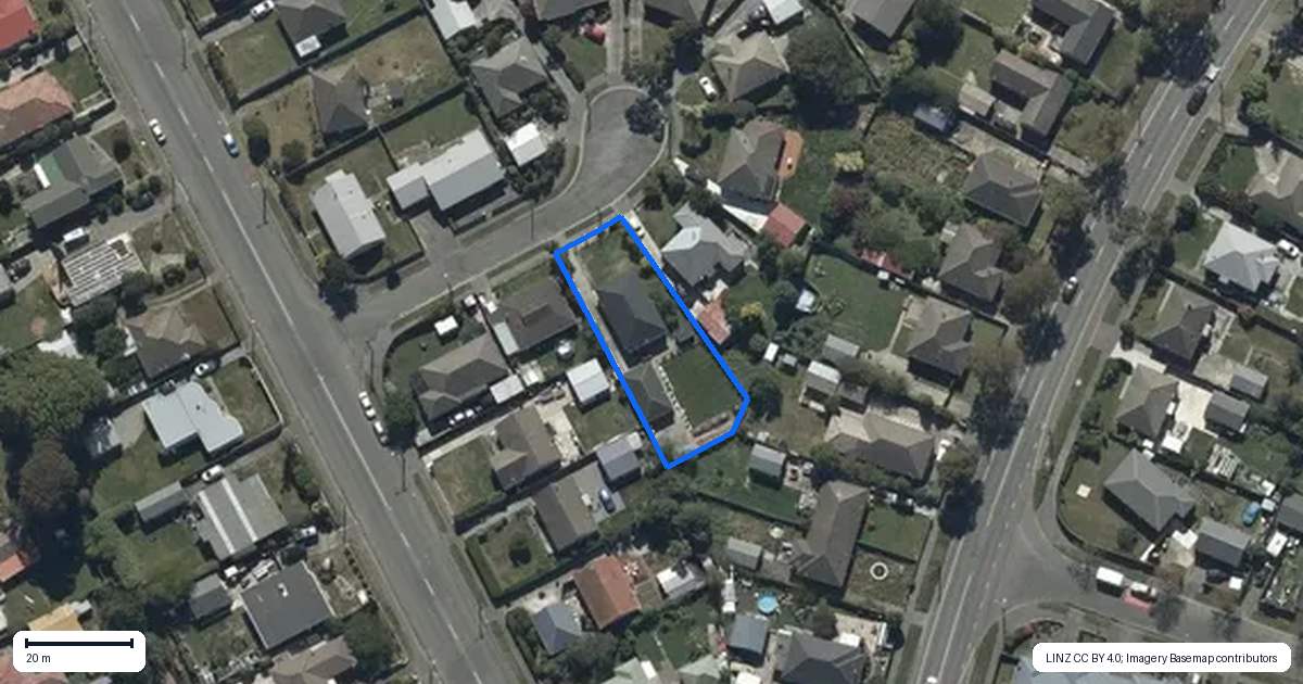 Property context map for 2 Dana Place, Mairehau, Christchurch