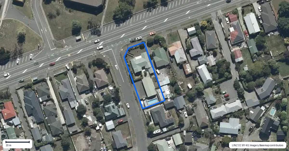 Property context map for 264 Mairehau Road, Burwood, Christchurch