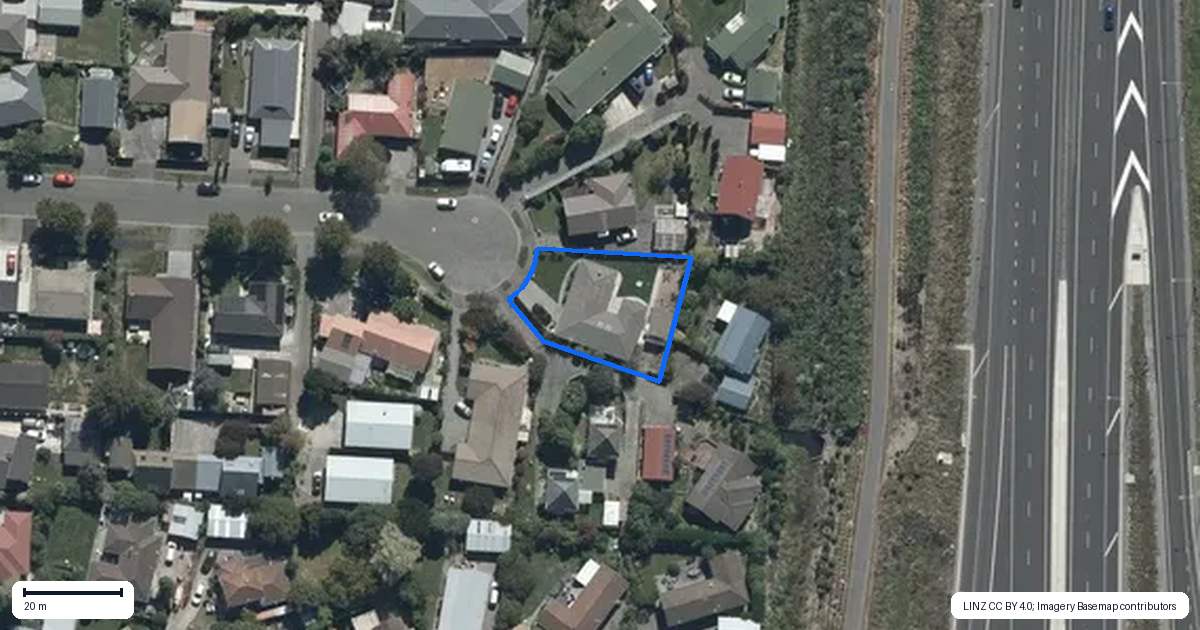 Property context map for 16 Kruse Place, Redwood, Christchurch