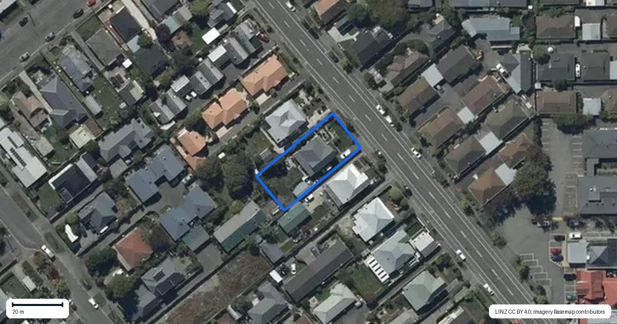 Property context map for 21 Strickland Street, Sydenham, Christchurch