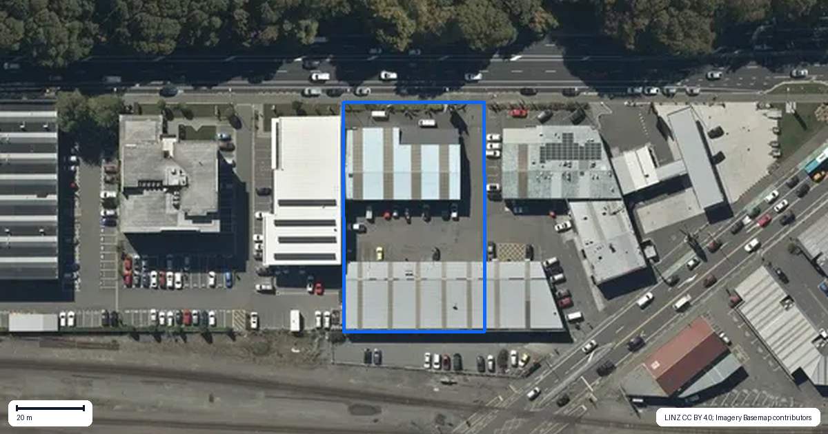 Property context map for 26 Moorhouse Avenue, Addington, Christchurch