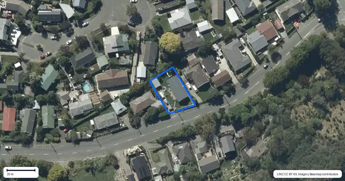 Property context map for 372 Port Hills Road, Hillsborough, Christchurch