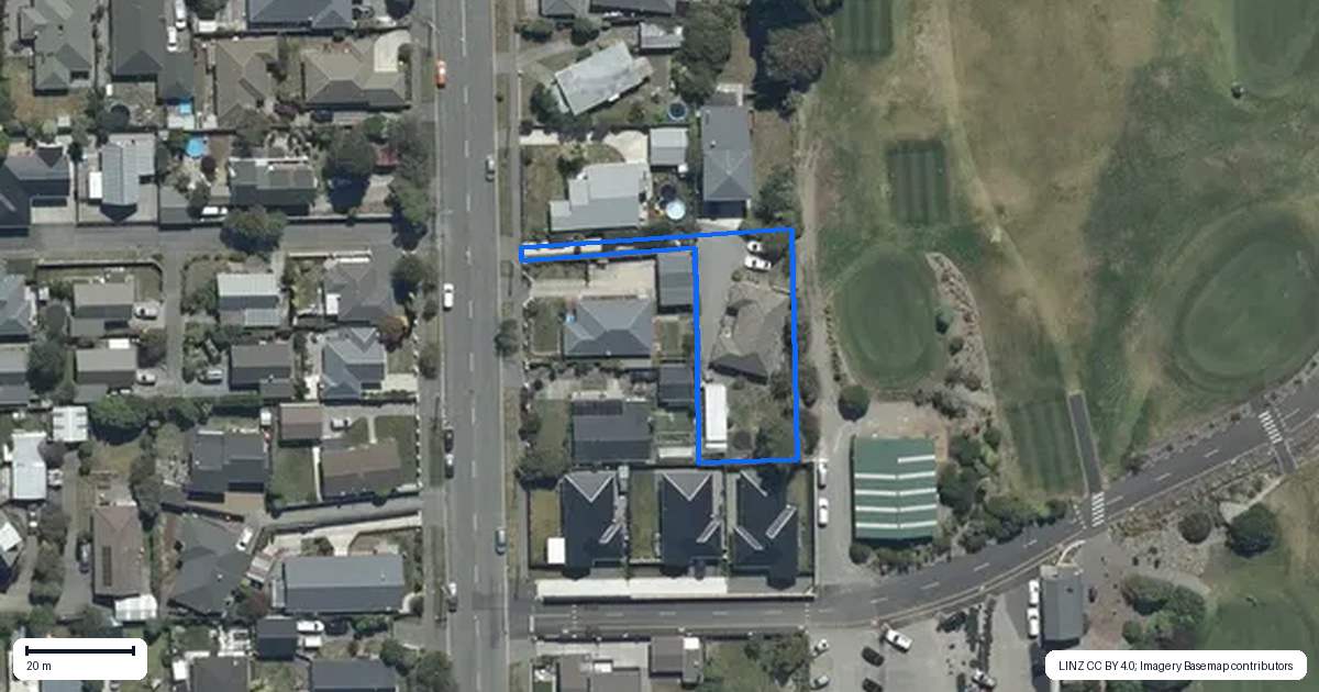 Property context map for 470A Bower Avenue, Parklands, Christchurch