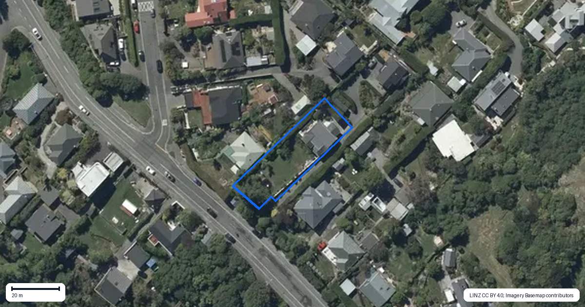 Property context map for 119 Dyers Pass Road, Cashmere, Christchurch