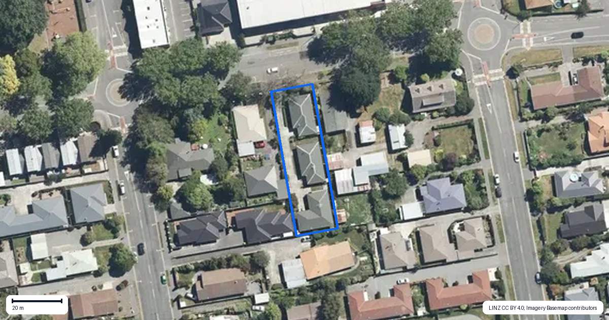 Property context map for 15B Queen Street, Rangiora