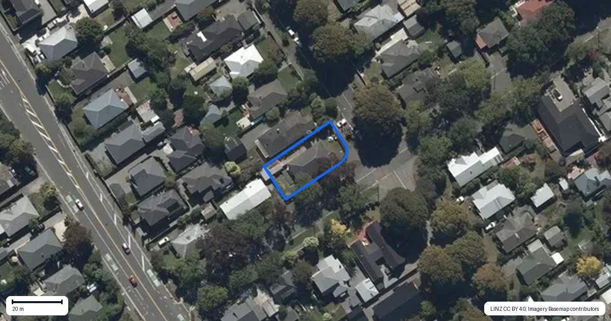 Property context map for 129 Mersey Street, St Albans, Christchurch
