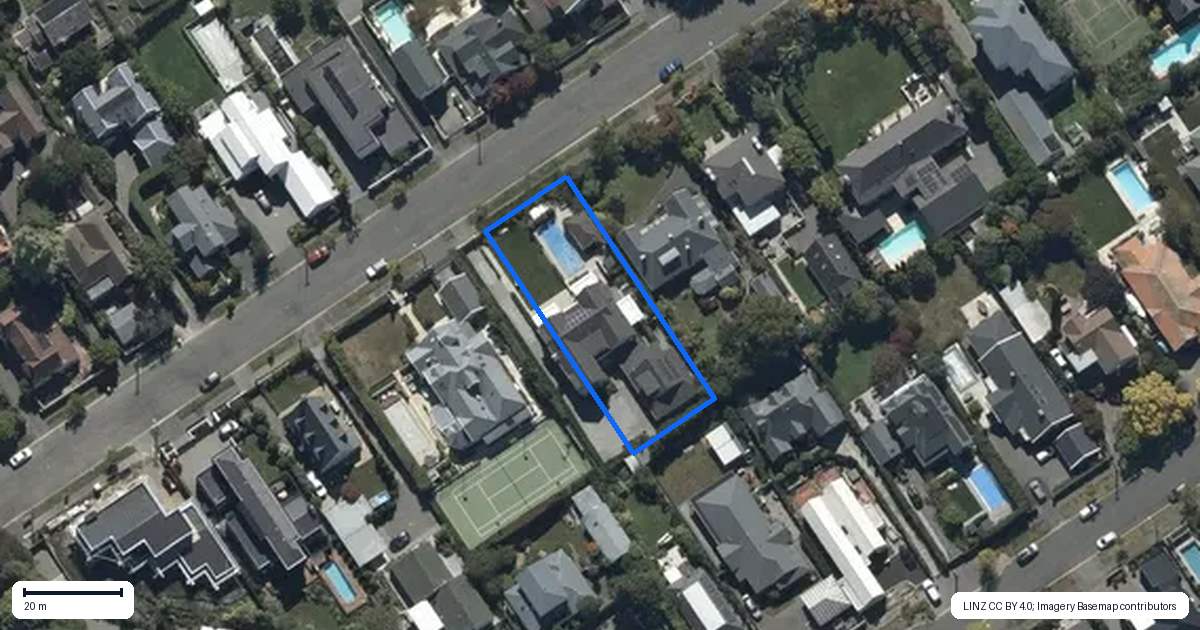 Property context map for 44 Chapter Street, St Albans, Christchurch