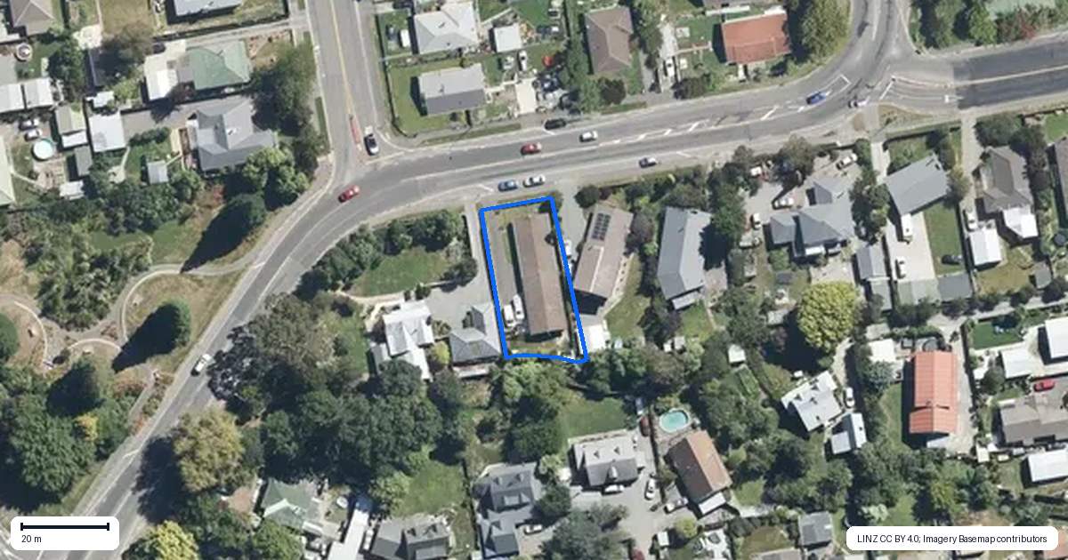 Property context map for 247B Northbrook Road, Rangiora