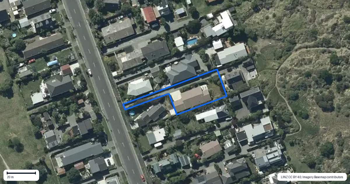 Property context map for 105A Rocking Horse Road, Southshore, Christchurch