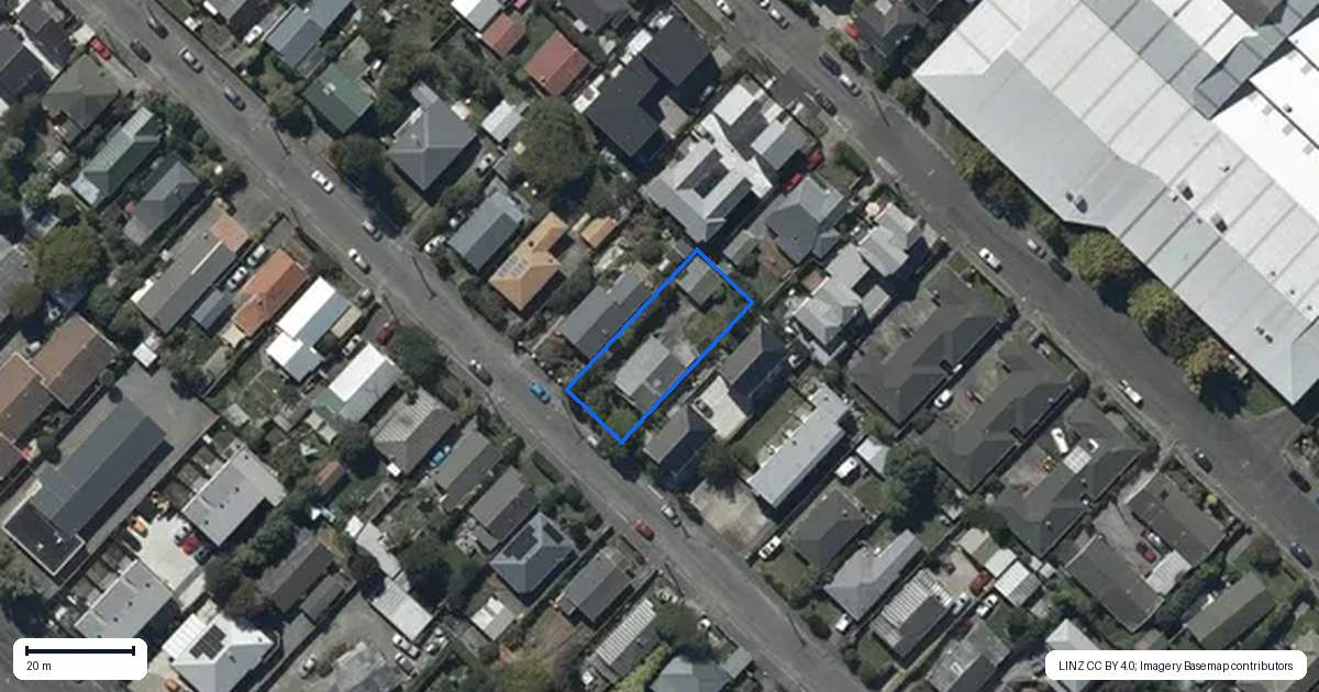 Property context map for 25 Gibbon Street, Sydenham, Christchurch