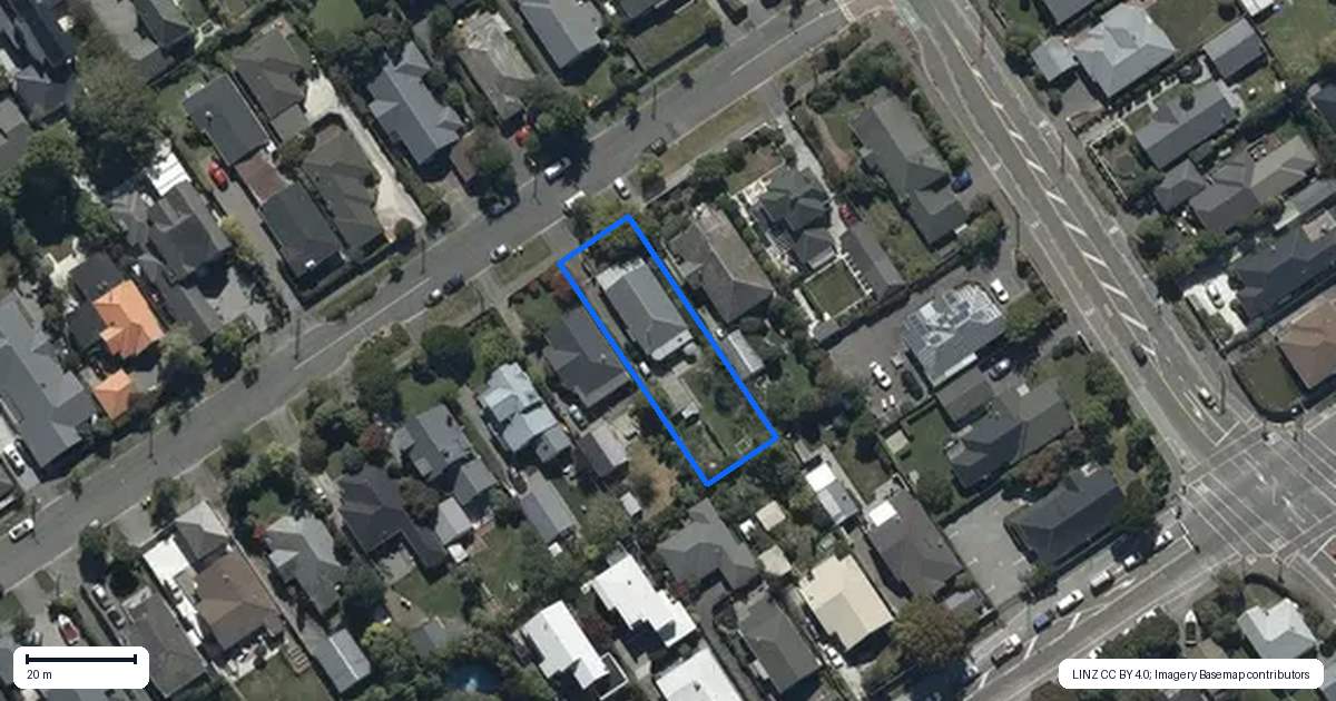 Property context map for 138 Knowles Street, St Albans, Christchurch