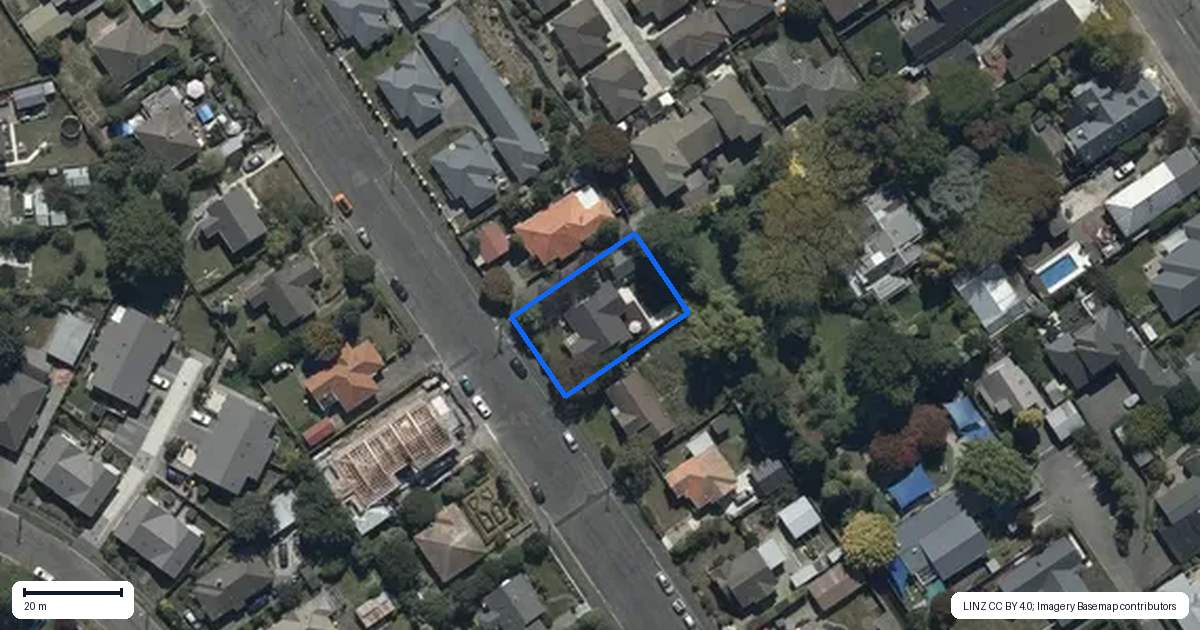 Property context map for 16 Bounty Street, Bryndwr, Christchurch