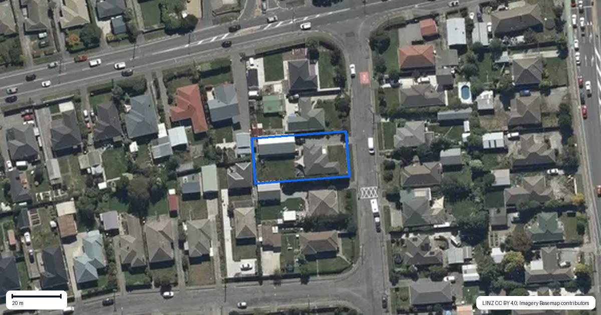 Property context map for 49 Olivine Street, Shirley, Christchurch