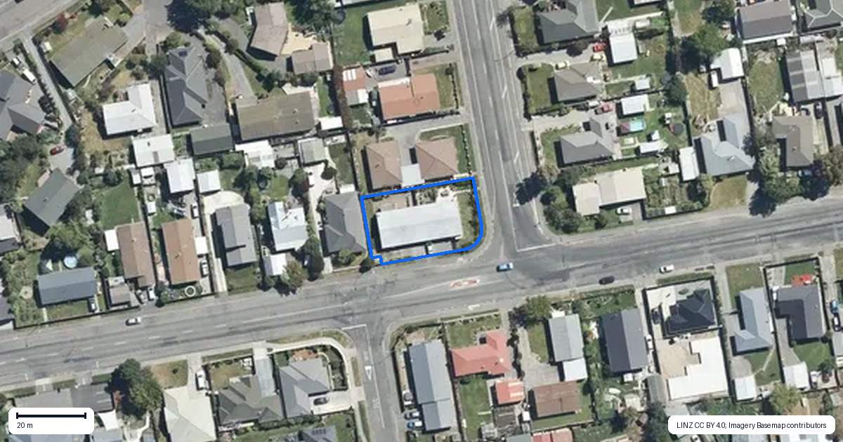 Property context map for 66 Johns Road, Rangiora