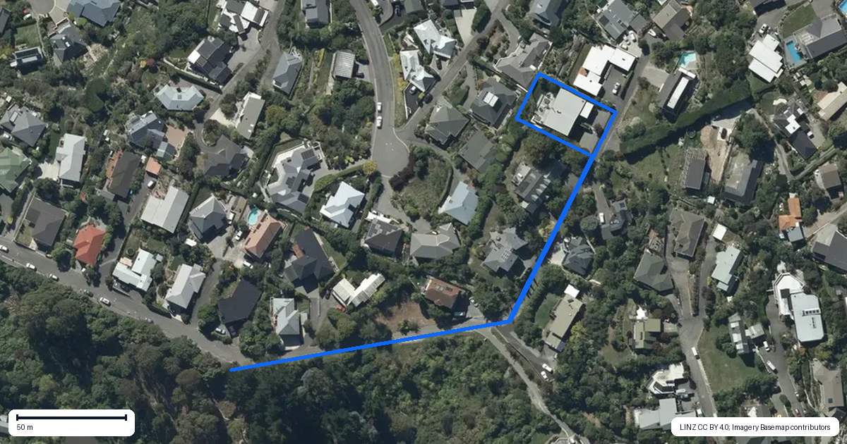 Property context map for 67 Whaka Terrace, Huntsbury, Christchurch