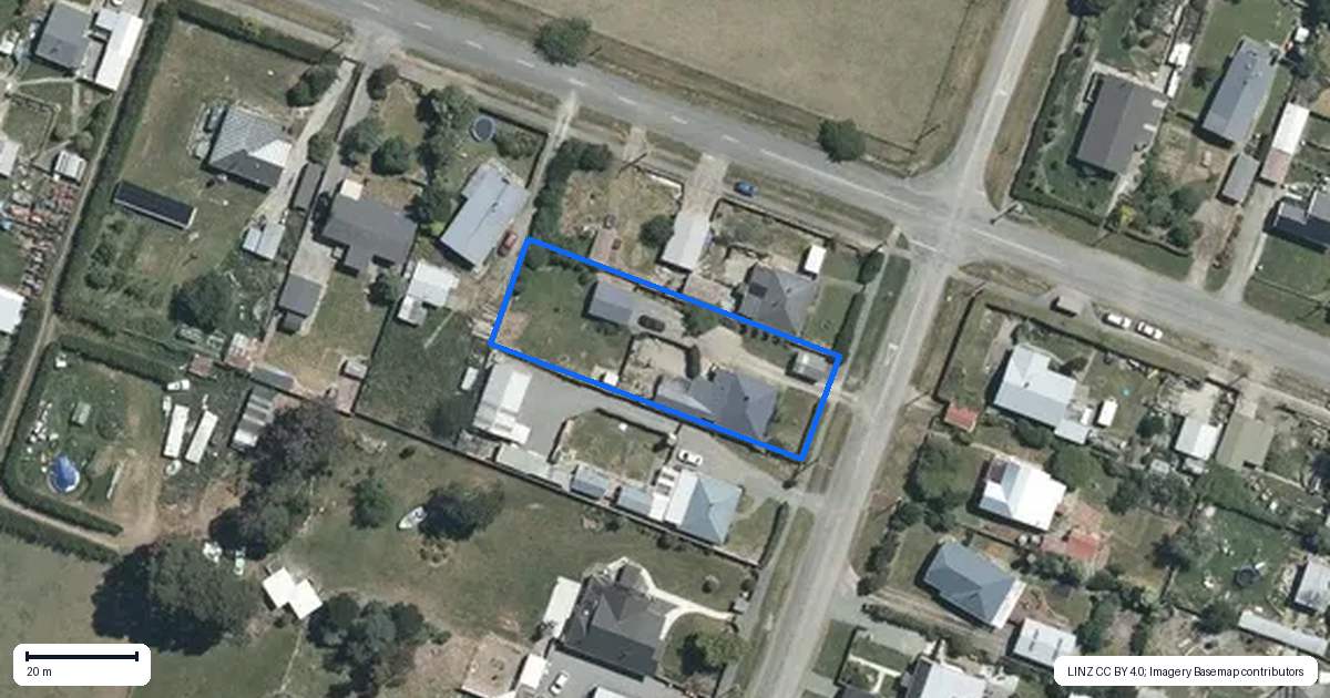 Property context map for 18 Turnbull Street, Pareora