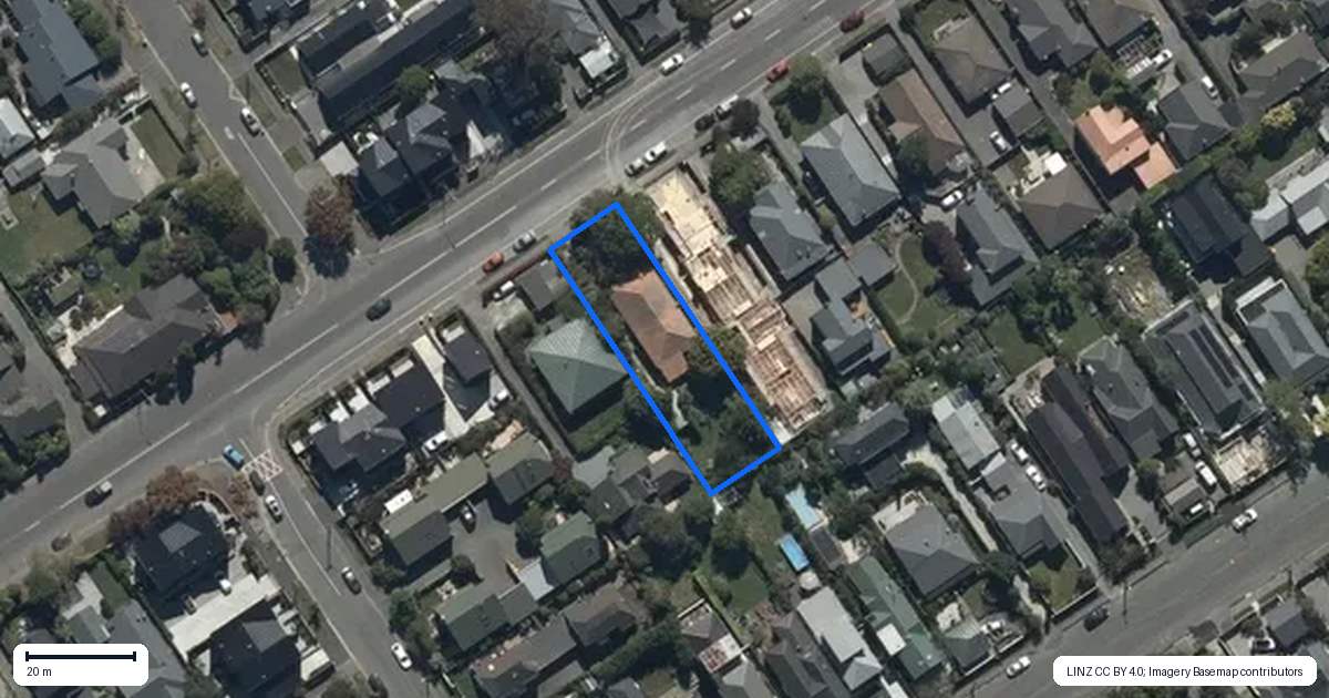 Property context map for 96 Innes Road, St Albans, Christchurch