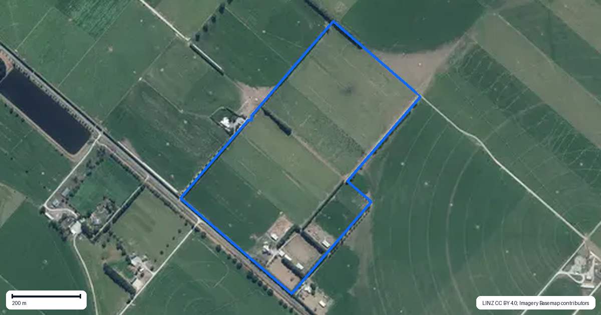 Property context map for 414 Dromore Methven Road, Mitcham, Ashburton