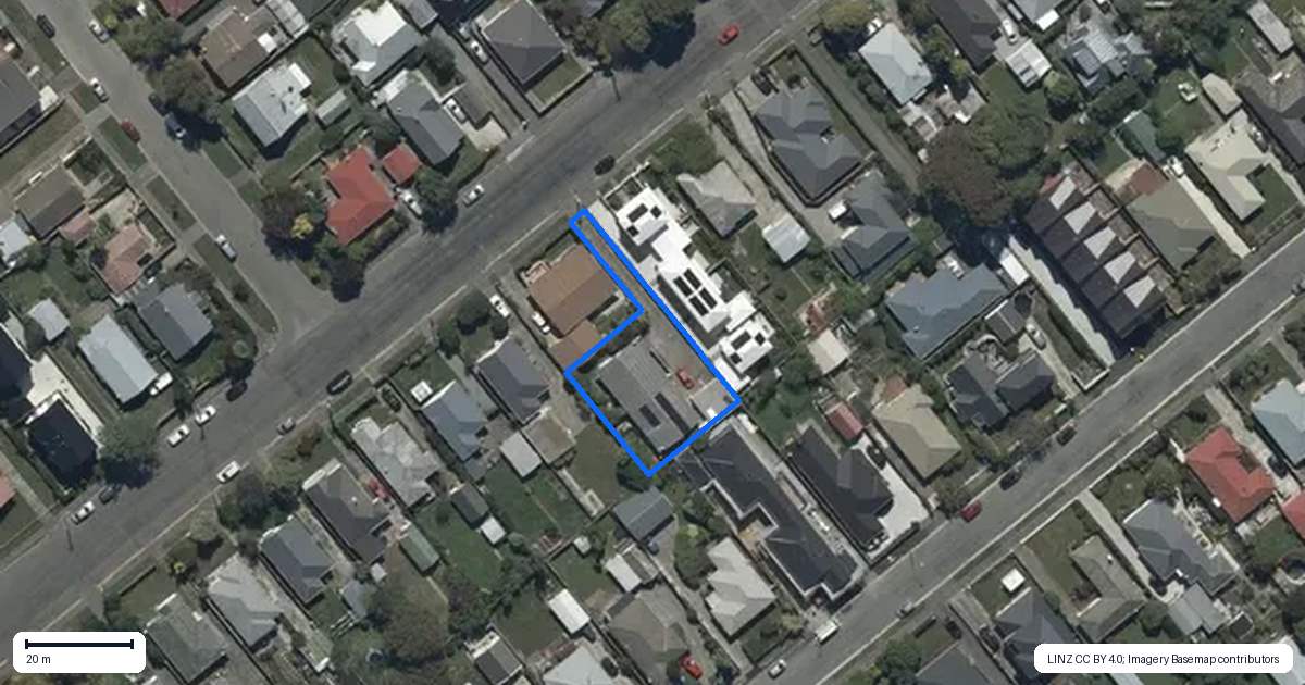 Property context map for 1/124 Neville Street, Spreydon, Christchurch