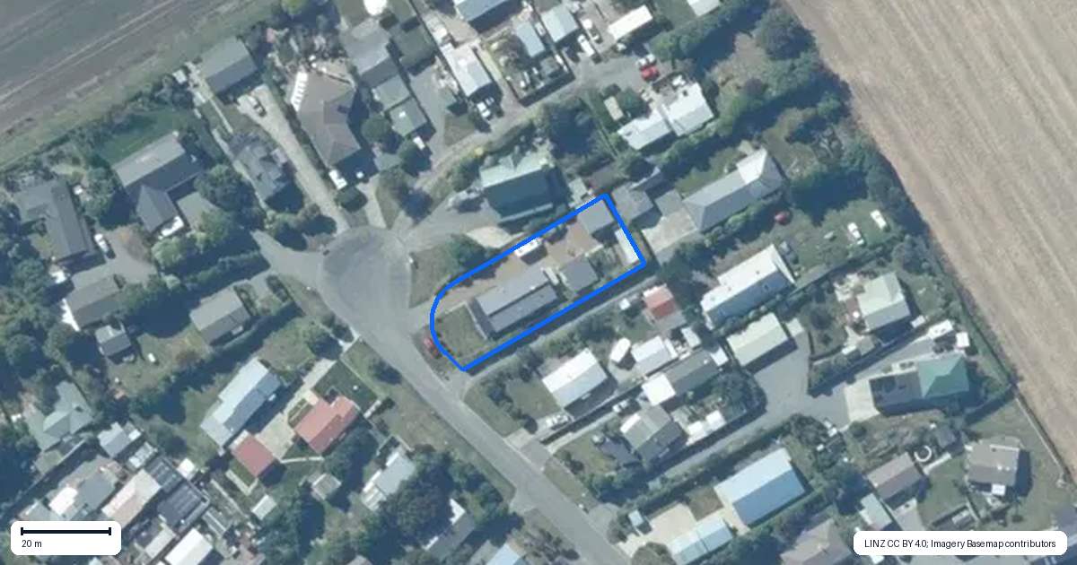 Property context map for 44 Ocean View Place, Southbridge