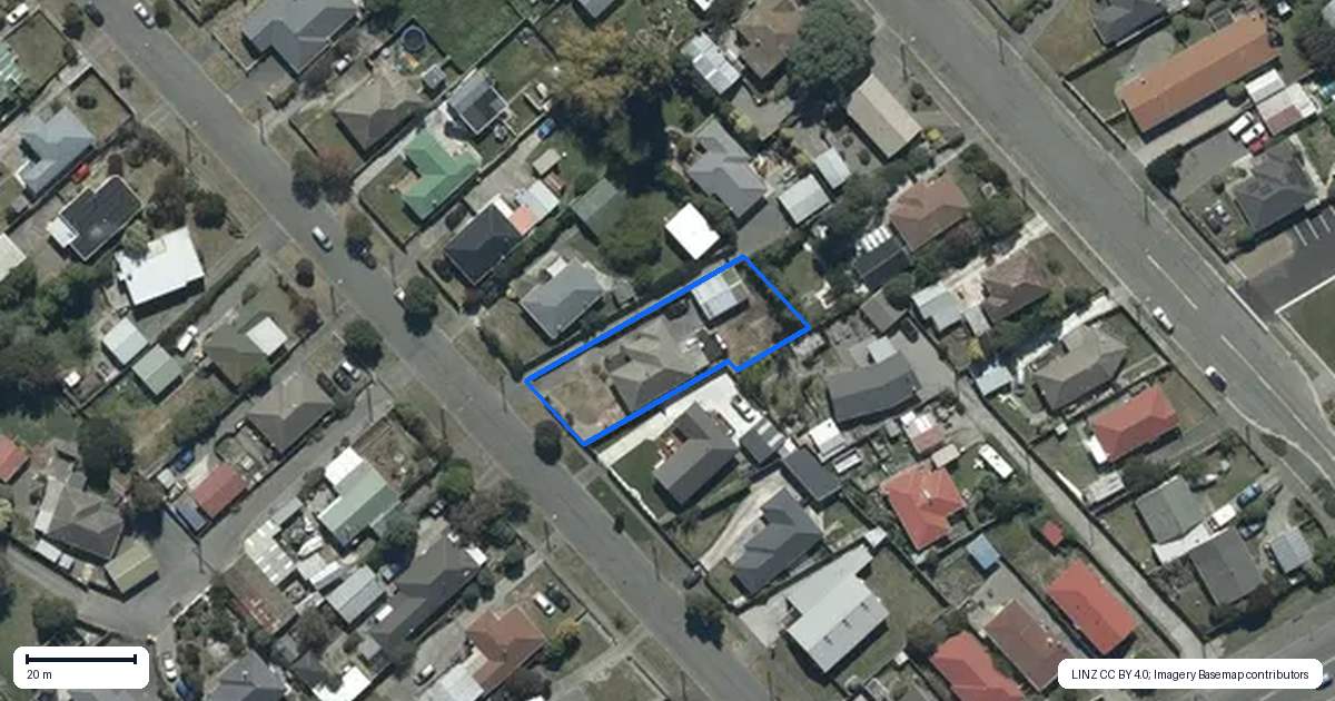Property context map for 101 Marlow Road, Aranui, Christchurch