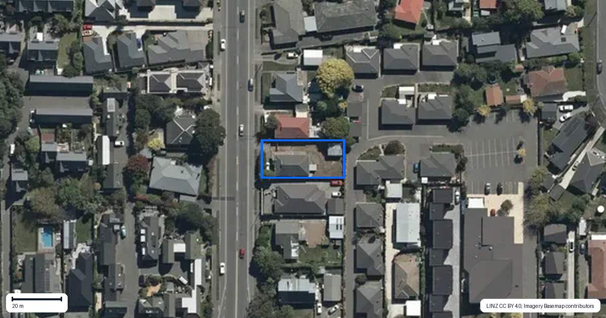 Property context map for 40 Cranford Street, St Albans, Christchurch