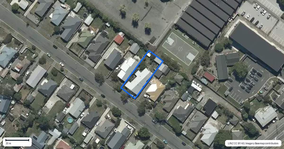 Property context map for 99 Bickerton Street, Wainoni, Christchurch