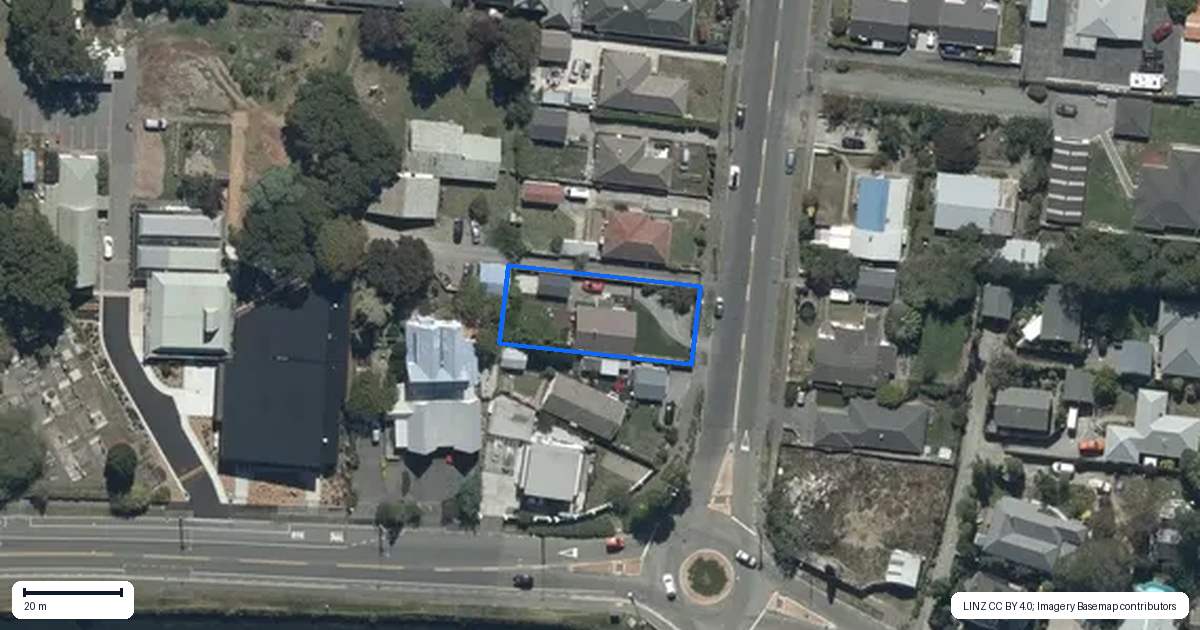 Property context map for 5 Bassett Street, Burwood, Christchurch