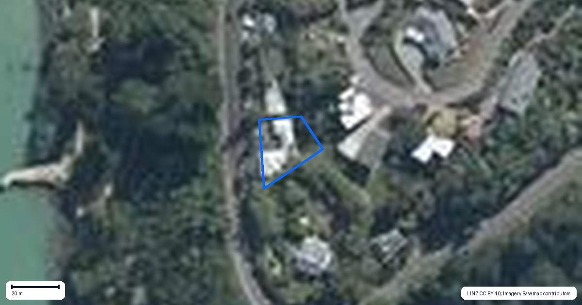 Property context map for 20 Park Terrace, Corsair Bay, Lyttelton