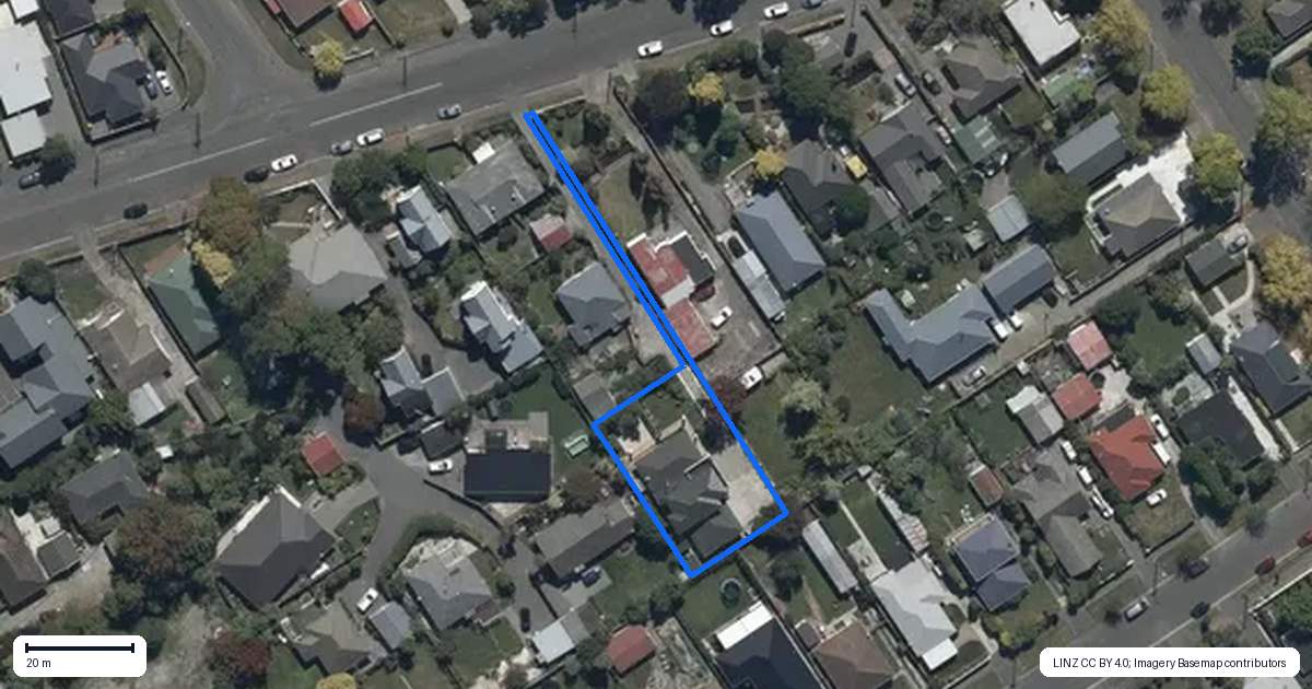 Property context map for 132B McFaddens Road, St Albans, Christchurch
