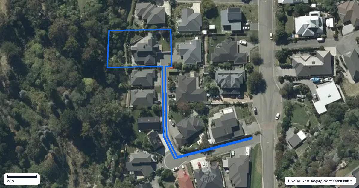 Property context map for 8 Lucas Lane, Hillsborough, Christchurch