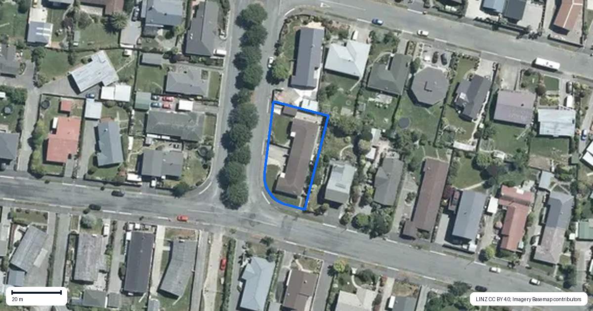 Property context map for 16 Miro Street, Glenwood, Timaru