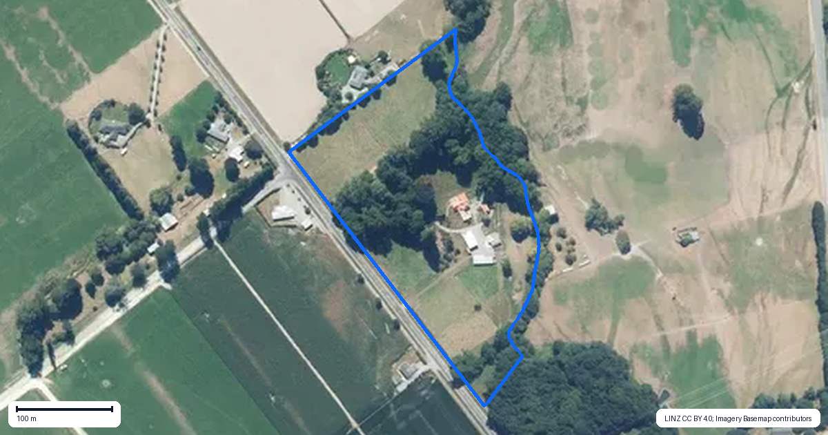 Property context map for 410 Orari Station Road, Geraldine