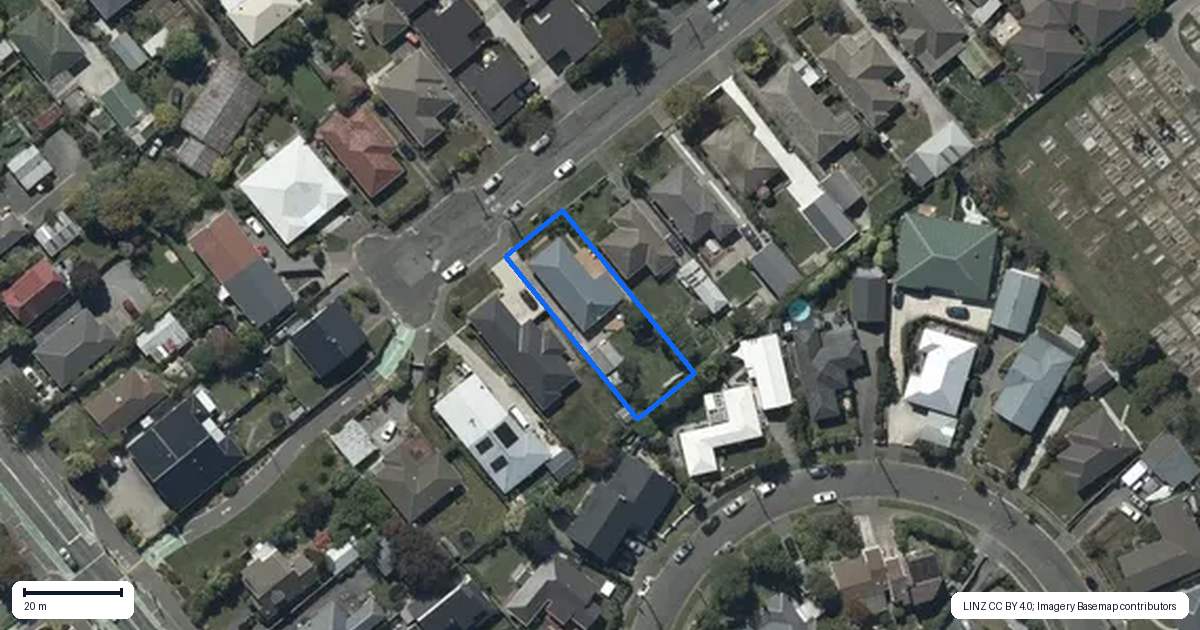 Property context map for 8 Roker Street, Somerfield, Christchurch