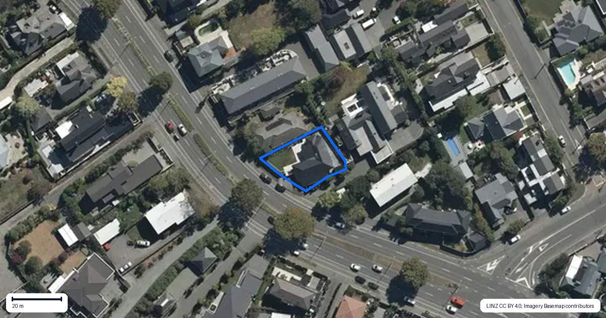 Property context map for 50 Fendalton Road, Fendalton, Christchurch