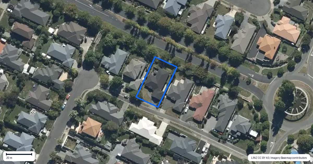 Property context map for 23 Anglem Way, Northwood, Christchurch