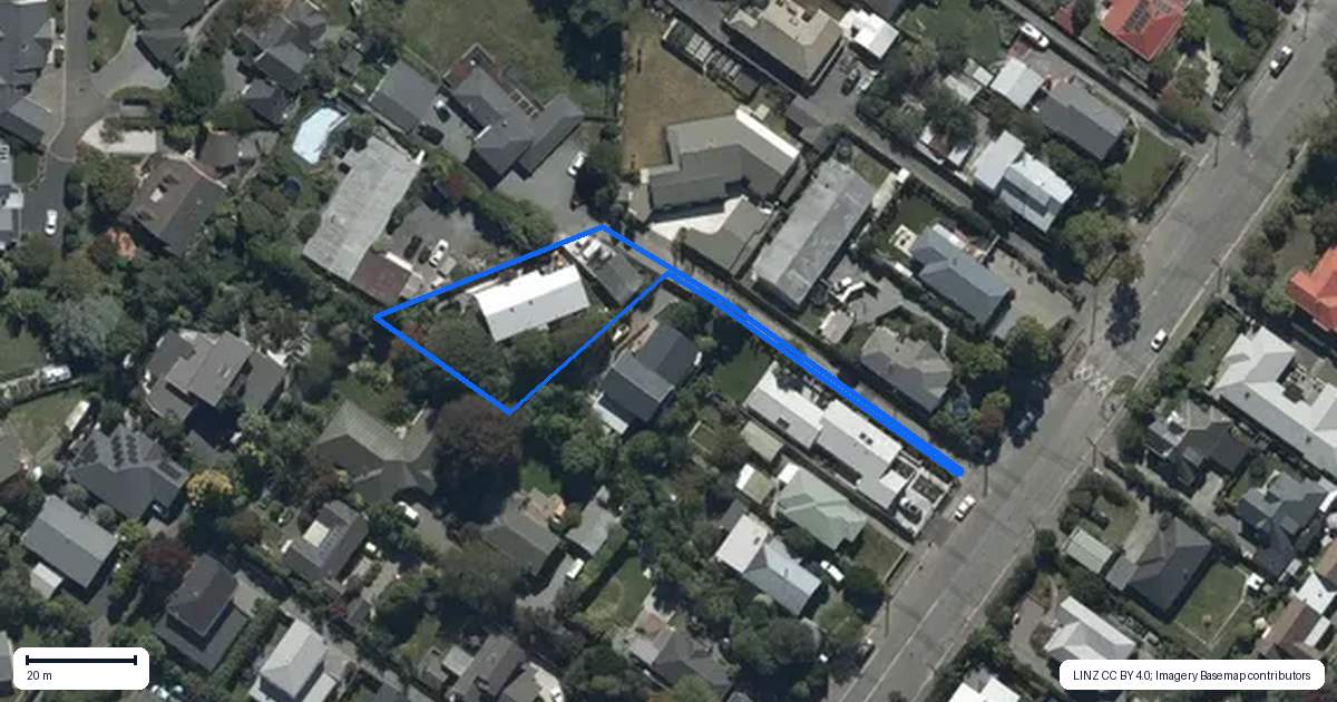 Property context map for 183B Matsons Avenue, Papanui, Christchurch