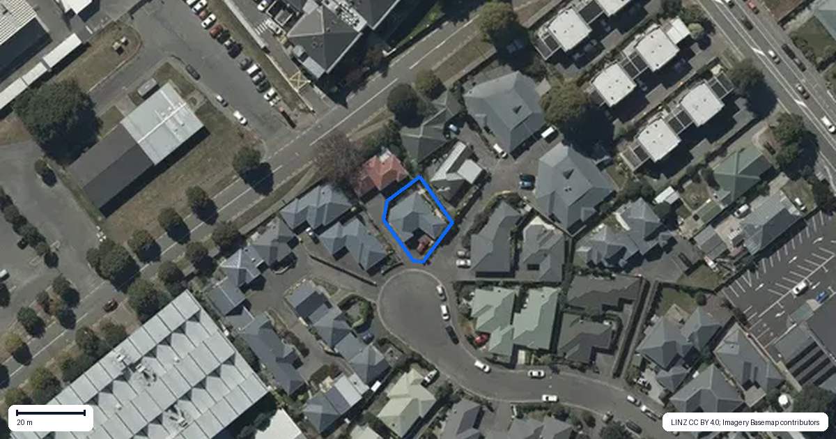 Property context map for 54 Parade Court, Addington, Christchurch