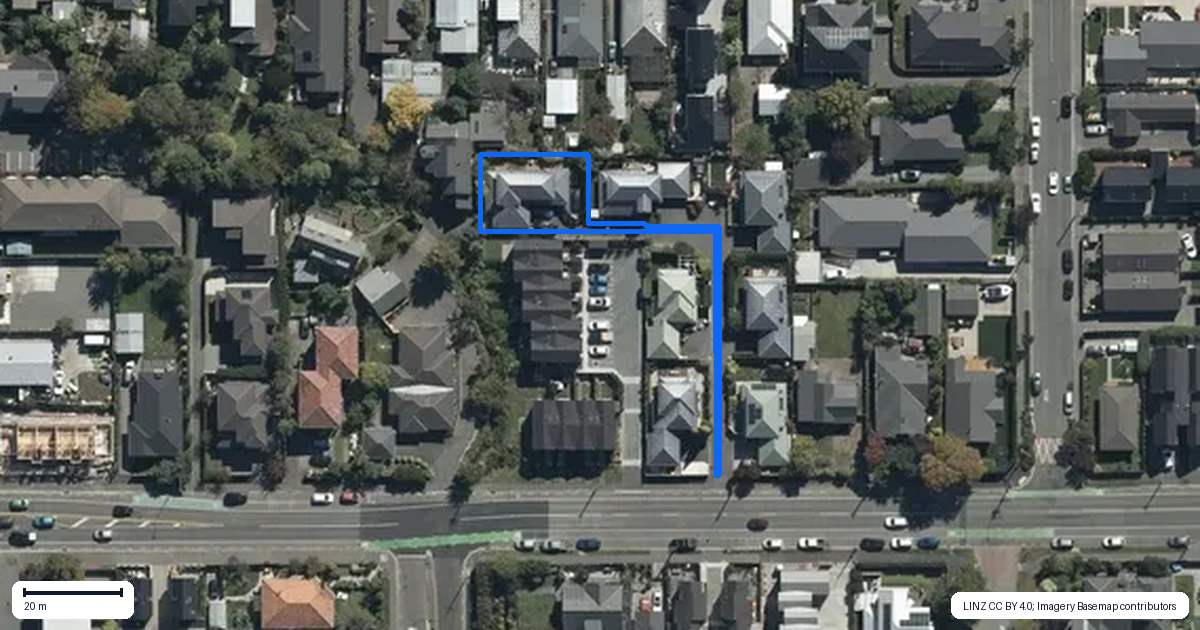 Property context map for 111A Edgeware Road, St Albans, Christchurch
