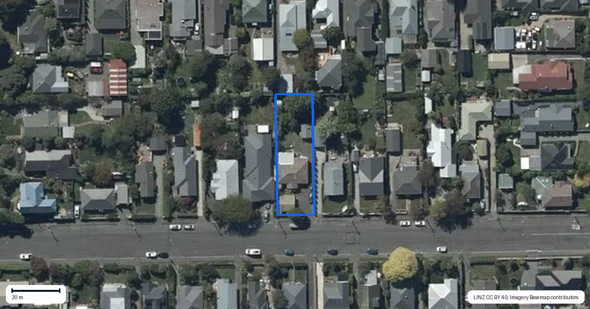 Property context map for 25 Corson Avenue, Beckenham, Christchurch