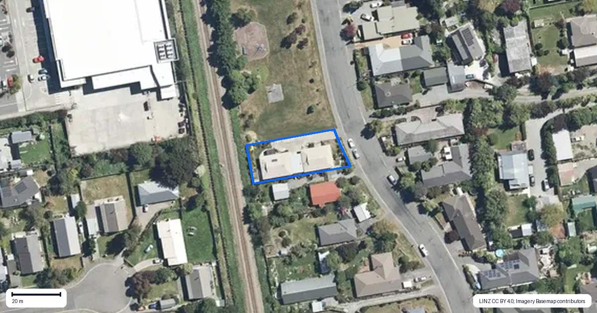 Property context map for 41A Kowhai Avenue, Rangiora