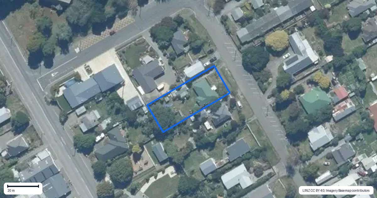 Property context map for 6 Lee Street, Southbridge